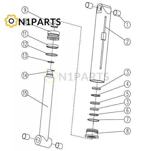 XCMG SQ3.2ZK1 351600253 Derricking cylinder I