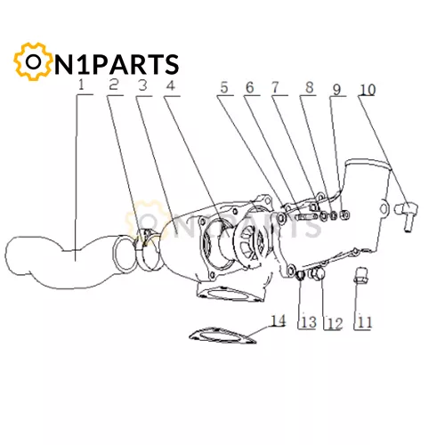 YUCHAI YC6M290 33 M11L1 1306000 04 Thermostat Assembly