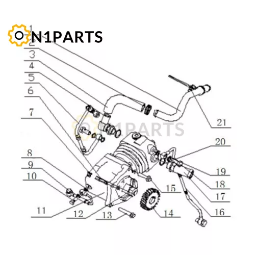 YUCHAI YC6M290 33 M11L1 3509000 04 Pneumatic Air Compressor Assembly