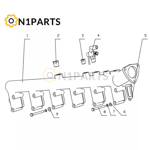 YUCHAI YC6M290 33 M35L1 1303000 13 Radiator Water Pipe Hose Assembly