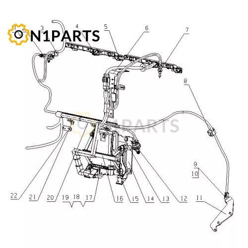 YUCHAI YC6MK350 50 MX5L4 3823000 Controlling System Assembly