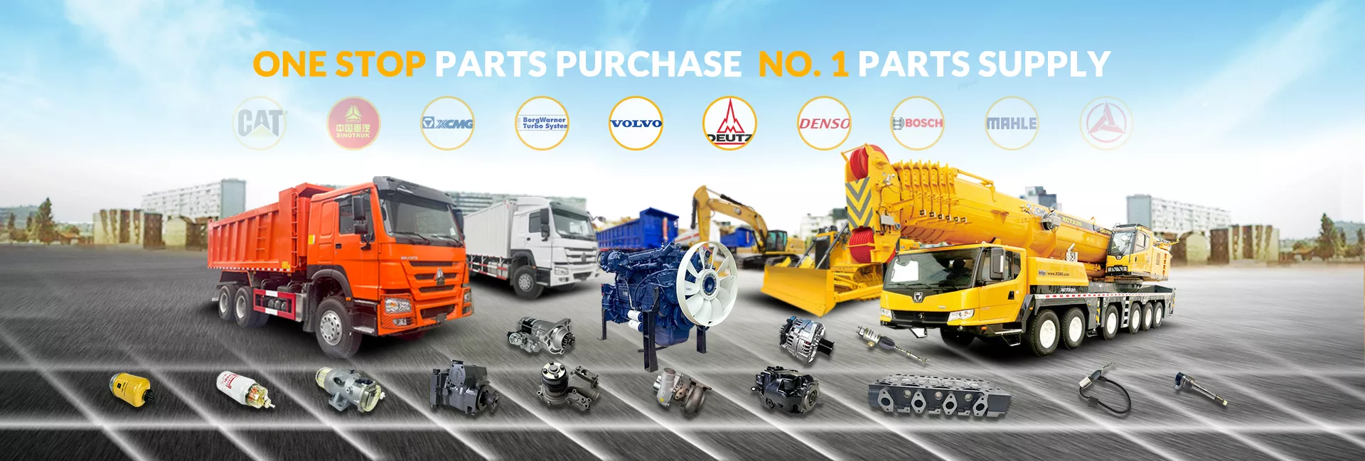 binner Truck parts construction machinery parts HOWO VOLVO DEUTZ BOSCH CATERPILLAR XCMG SANY KUBOTA and more