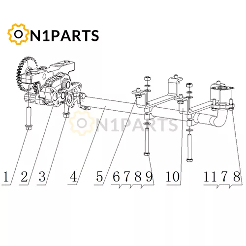 YUCHAI YC6MK400 33 K2000 1011000 02 Oil Pump Assembly