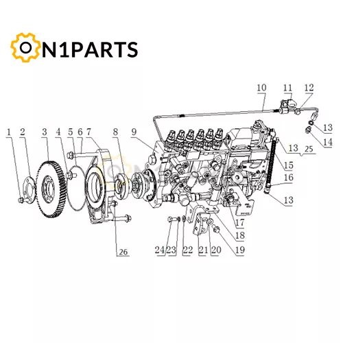 YUCHAI YC6MK400 33 KJ200 1111000 03 Injection Pump Assembly