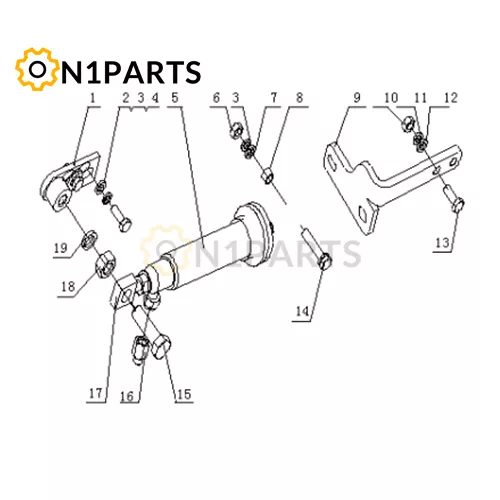 YUCHAI YC6MK400 33 M11J1 1115000 14 Fuel Cut off System Assembly