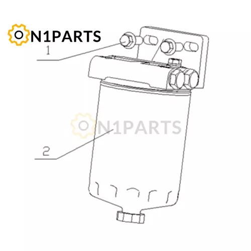 YUCHAI YC6MK400 33 M4000 1105000 02 Fuel Filter Assembly