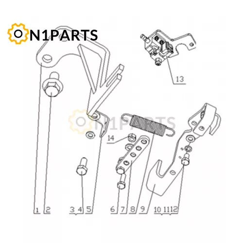 YUCHAI YC6MK400 33 MB3L2 1130000 03Fuel Injection Pump Accessory Assembly
