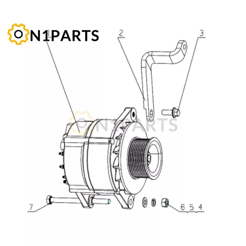 YUCHAI YC6MK400 33 MT3L2 3701000 03 Alternator Assembly